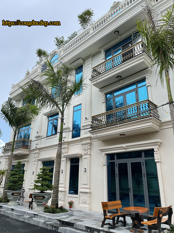 mẫu lan can nhôm đúc bầu